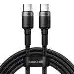 ACC Baseus Cafule USB Type-C, 100W gyorstöltő adatkábel, 2m, fekete/szürke