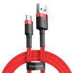 ACC Baseus Cafule USB Type-C, 2A gyorstöltő adatkábel, 2m, piros
