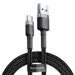 ACC Baseus Cafule USB Type-C, 3A gyorstöltő adatkábel, 0.5m, szürke/fekete