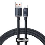 ACC Baseus Crystal Shine USB Type-A – USB Type-C, 100W gyorstöltő adatkábel, 1.2m, fekete