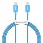 ACC Baseus Superior USB Type-C – iPhone, 20W gyorstöltő adatkábel, 1m, kék
