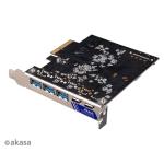 ADA Akasa - PCI Express Low Profile kártya - USB 3.2 Gen 2 Type-C / Type-A   - AK-PCCU3-09