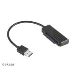 ADA Akasa USB3.1 kábel 2,5" SATA SSD ÉS HDD adapter - 20cm - AK-AU3-07BK