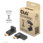 ADA Club3D USB Type-C Gen2 Angled Adapter set of 2 up to 4K120Hz M/F