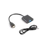 ADA Lanberg HDMI-A male - VGA female + mini jack 3.5mm female adapter - 20cm