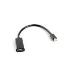 ADA Lanberg mini Displayport male - HDMI female adapter - 20cm - fekete