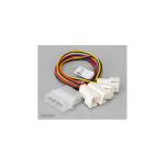 KAB Akasa 4pin Molex - 4x 3pin ventilátor kábel - 15cm - AK-CB001