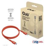 KAB Club3D USB2 Type-C Bi-Directional USB-IF Certified Cable Data 480Mb, PD 240W(48V/5A) EPR M/M 1m / 3.23 ft