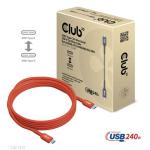KAB Club3D USB2 Type-C Bi-Directional USB-IF Certified Cable Data 480Mb, PD 240W(48V/5A) EPR M/M 3m / 9.84 ft