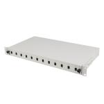 Lanberg 19" optikai patch panel 12xSC szimplex / 12xLC duplex szürke