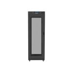 Lanberg 19" szabadon álló rack szekrény 37U/600X800 perforált ajtó, lapraszerelt, LCD kijelző, fekete V2