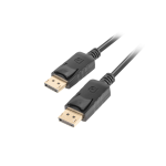 Lanberg displayport v1.2 kábel, M/M 19 PIN,  3 méter, 4K fekete