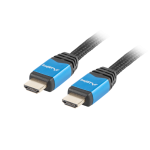 Lanberg HDMI M/M V2.0 kábel 3 méter, fonott CU fekete PRÉMIUM