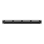 Lanberg Patch panel 24 port 1U 19" CAT.6a UTP, fekete