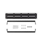 Lanberg Patch panel 48 port 2U 19" CAT.5e fekete