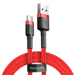 ACC Baseus Cafule USB Type-C, 2A gyorstöltő adatkábel, 2m, piros