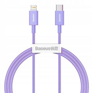 ACC Baseus Superior USB Type-C – iPhone, 20W gyorstöltő adatkábel, 1m, lila