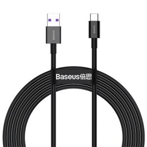 ACC Baseus Superior USB Type-A – USB Type-C, 66W gyorstöltős adatkábel, 2 m, fekete