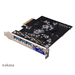 ADA Akasa - PCI Express Low Profile kártya - USB 3.2 Gen 2 Type-C / Type-A   - AK-PCCU3-09