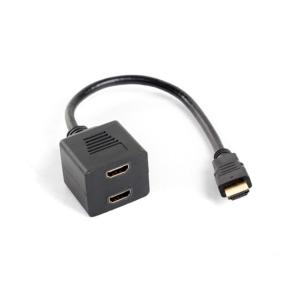 ADA Lanberg HDMI-A male - HDMI-A female 2x splitter adapter - 20 cm