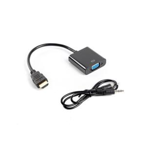 ADA Lanberg HDMI-A male - VGA female + mini jack 3.5mm female adapter - 20cm