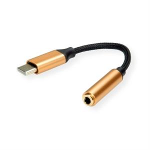 ADA Roline USB Type-C - 3,5mm jack M/F adapter - 0,13m