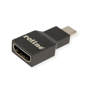 ADA Roline USB Type-C - HDMI M/F adapter - szürke