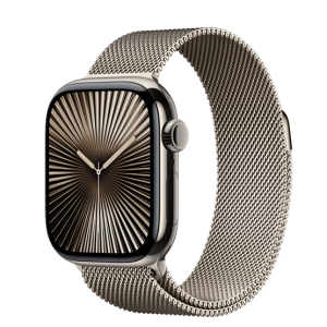 Apple Watch S10 Cellular 42mm Natural Titanium Case with Natural Milanese Loop