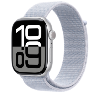 Apple Watch S10 Cellular 46mm Silver Alu Case with Blue Cloud Sport Loop