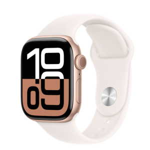 Apple Watch S10 GPS 42mm Rose Gold Alu Case with Light Blush Sport Band - M/L