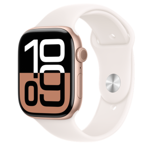 Apple Watch S10 GPS 46mm Rose Gold Alu Case with Light Blush Sport Band - M/L