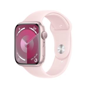 Apple Watch S9 GPS 45mm Pink Alu Case w Light Pink Sport Band - M/L