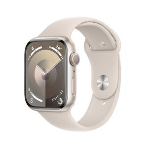 Apple Watch S9 GPS 45mm Starlight Alu Case w Starlight Sport Band - S/M