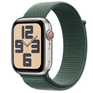 Apple Watch SE2 v3 Cellular 44mm Starlight Alu Case with Lake Green Sport Loop
