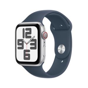 Apple Watch SE3 Cellular 44mm Silver Alu Case w Storm Blue Sport Band - S/M