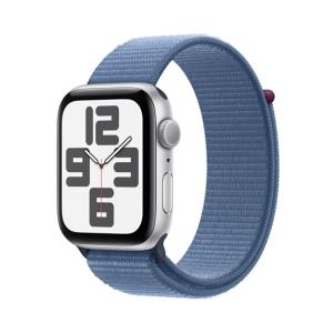 Apple Watch SE3 GPS 44mm Silver Alu Case w Winter Blue Sport Loop