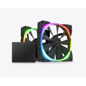 FAN NZXT Aer RGB 2 - 140mm - fekete - Twin Starter Pack - HF-2814C-DB