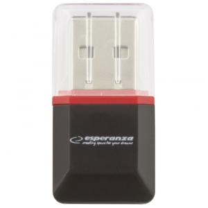 FL Esperanza microSD kártyaolvasó USB2.0 - fekete