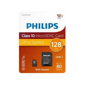 FL Philips MicroSDXC 128 GB Class 10 UHS-I U1 + Adapter