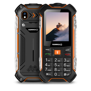 HAMMER Boost LTE 2,4" 256MB/64GB bővítési lehetőség Dual SIM csepp-, por- és ütésálló mobiltelefon - fekete/narancssárga