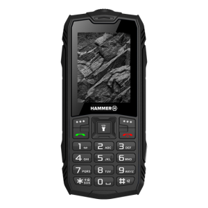 HAMMER Rock 2,4" Dual SIM csepp-, por- és ütésálló mobiltelefon - fekete - Bontott, dobozsérült termék