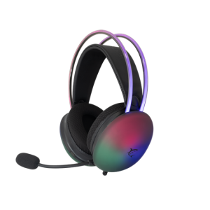 HDP White Shark GH-2342-B FIREFLY gamer fejhallgató mikrofonnal - fekete