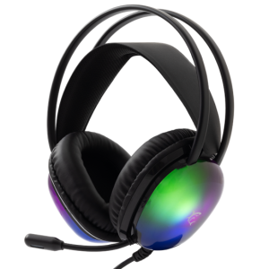 HDP White Shark GH-2444B PEACOCK gamer fejhallgató mikrofonnal - RGB - fekete