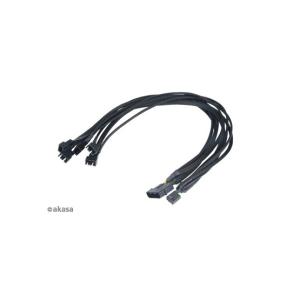 KAB Akasa - Flexa FP5 - 4pin Molex - 5x 4pin PWM ventilátor kábel - 45cm - AK-CBFA03-45