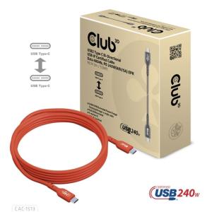 KAB Club3D USB2 Type-C Bi-Directional USB-IF Certified Cable Data 480Mb, PD 240W(48V/5A) EPR M/M 3m / 9.84 ft