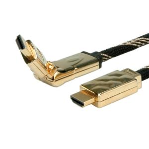 KAB Roline HDMI Ethernet M/M kábel 360° csatlakozóval - 2m