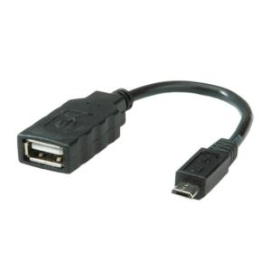 KAB Roline USB2.0 OTG kábel - 0,15m