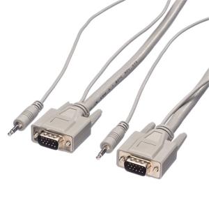 KAB ROLINE VGA + Audio M/M kábel - 20m