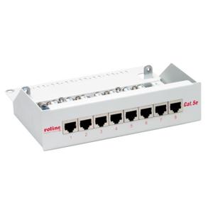 LAN Roline STP Cat5e 8Port patch panel - Szürke