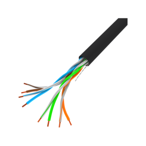 Lanberg Cat.5e U/UTP réz fali kábel 305m, AWG24, PVC, 100Mhz, Fca, fekete